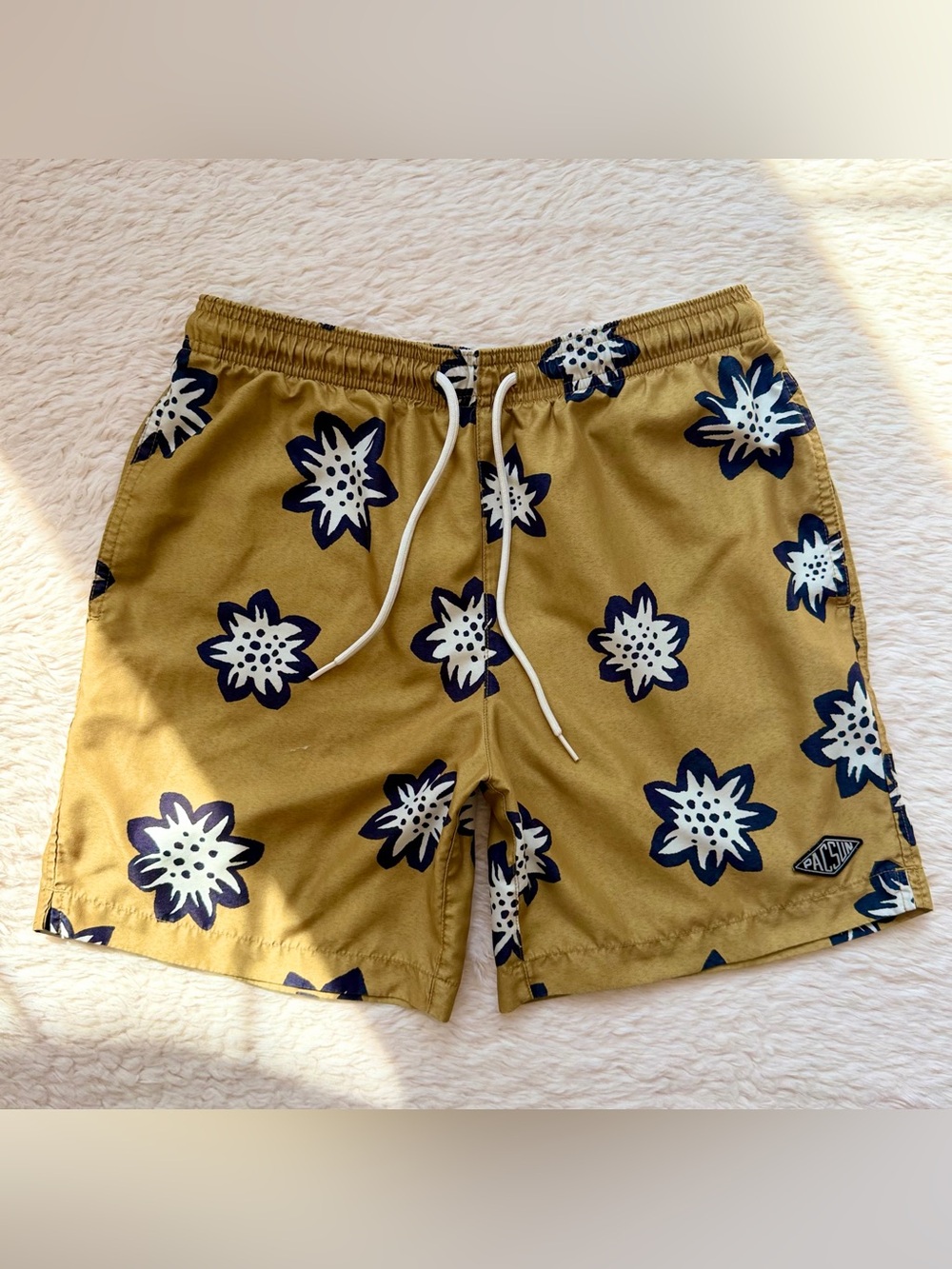 PacSun Daisy Floral 6” Board Shorts Swim Drawstring Summer Psychedelic Men’s S